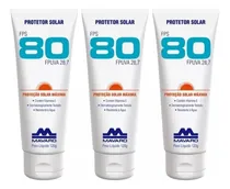 Comprar Kit 3 Cremes Protetor Solar Fator Fps 80 Bisnaga 120g Mavaro