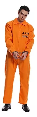 Disfraz de prisionero naranja para hombre