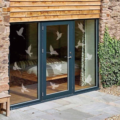 16 Adhesivos Para Ventanas, Colibrí Anticolisión Para