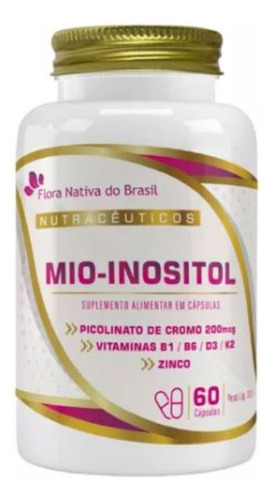 Mio Inositol 60 Cápsulas - Flora Nativa Sabor Sem sabor