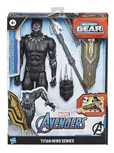Imagem 1 de 7 de Figura Avenger 30 Cm Pantera Negra C/acessório Hasbro E7388