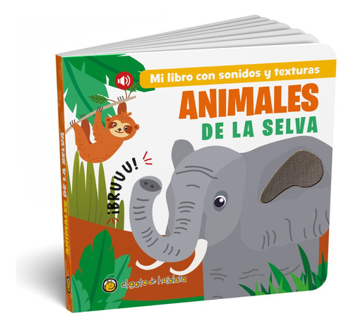 Libro Animales de la Selva - Con Sonidos y Texturas, de Guadal. 1 Editorial GUADAL - EL GATO DE HOJALATA, tapa dura en español, 2023