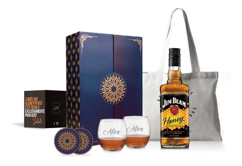 Box Experiencia Jim Beam Honey 750ml Premium