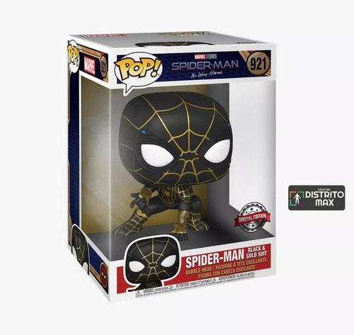 Funko Pop Jumbo:spiderman No Way Home-spiderman Negro Dorado