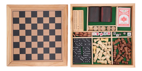 Juego De Tablero De Ajedrez De Madera Portátil, Ligero Y