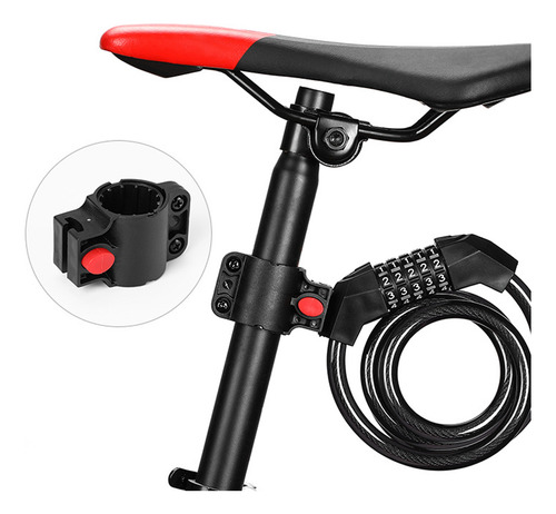 Elasticity Lock De Seguridad Para Bicicleta Y Motocicleta, A