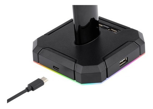 Imagen 4 de 7 de Soporte Para Auricular Redragon Scepter Pro Ha300 Rgb Hub !
