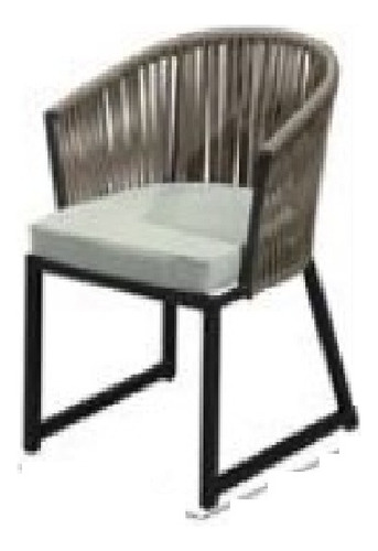 Cadeira Isabela Alumínio E Corda Com Assento Em Acquablook