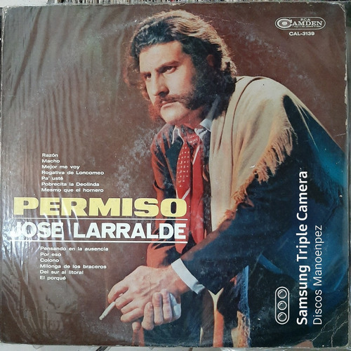 Vinilo Jose Larralde Permiso Zzxy F4