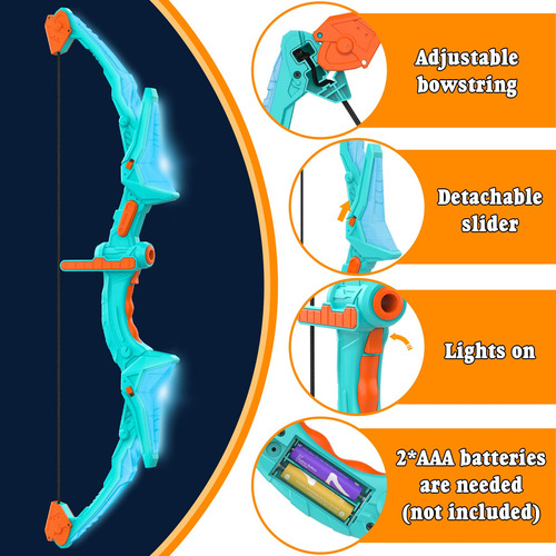 Bow And Arrow Set Ocditikl For Kids W/ 14 Suction Cup Arrows