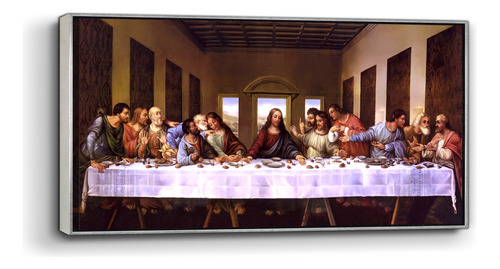 Cuadro Marco Flotado Ultima Cena Leonardo Da Vinci 60x120cm