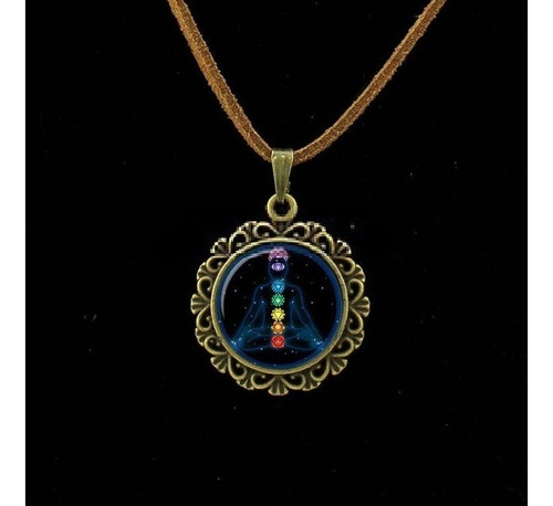 Collar Chakras Yoga Meditación Energía Sanación Hombre Mujer