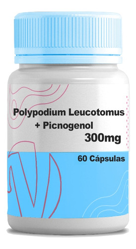 Polypodium Leucotomus 300mg+ Picnogenol 300mg 60 Capsulas Sabor Sem Sabor