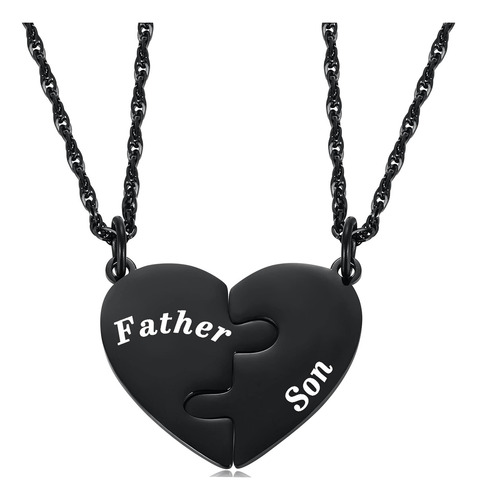 Ralukiia Juego De Collar A Juego Con Corazón De Padre E Hijo