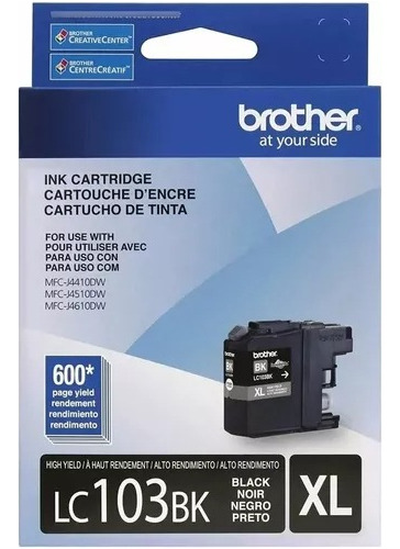 Tinta Brother Lc103 Xl Negro Original C/iva Mfc J4310