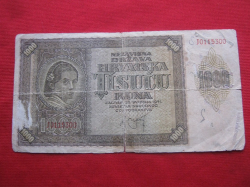 Croacia 1000 Kuna 1941