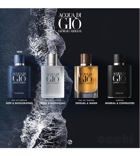 Imagen 3 de 7 de Perfume Acqua Di Gio Profondo Edp Pour Homme 40ml Original