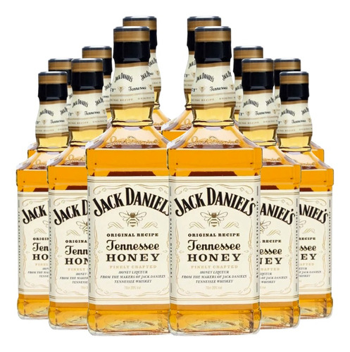 12 Whisky Jack Daniels Honey, 750 Cc