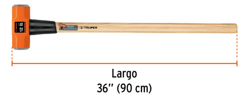 Marro Octagonal 12 Lb, Mango De Madera 36 , Truper 16513