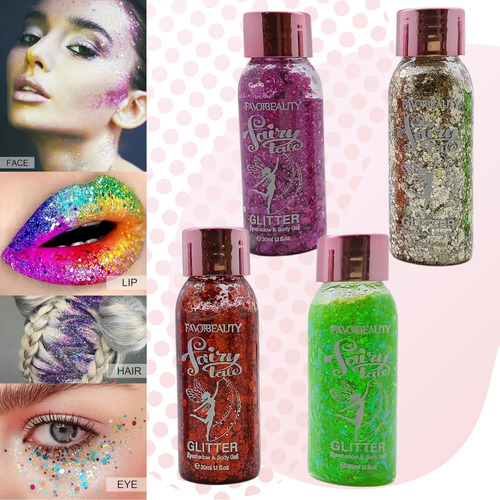 Glitter En Gel Para Ojos, Rostro Y Cuerpo