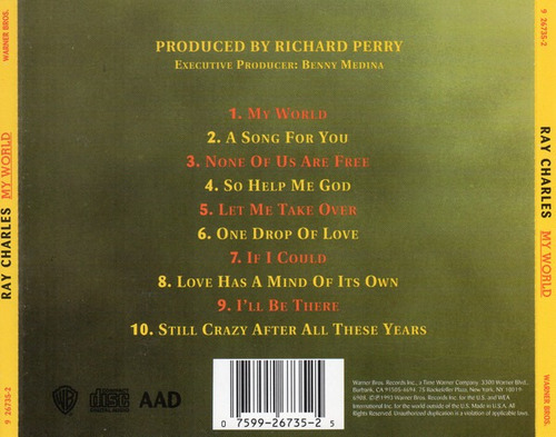 Cd Ray Charles - My World (Usado)