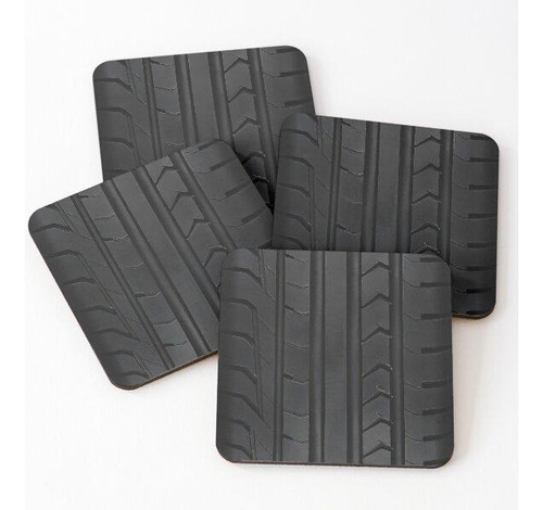 Set Posavasos Sección De Neumáticos Mojados F1 Calidad Premi