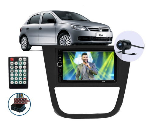 Central Multimídia Volkswagen Gol G5 2009 2010 2011 2012 2013 Espelhamento Android Ios Bluetooth Usb Sd + Moldura 2 Din