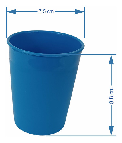 Vaso De Colores 250ml Plástico