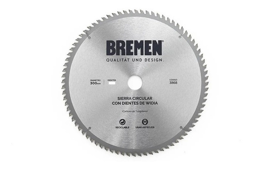 Sierra Circular 350mm X120 Dtes.widia (ø30mm/ø16mm) Bremen® 