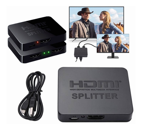 Splitter Hdmi 1x2 Activo 1.3 Full-hd 1080p Soporta 3d 4k