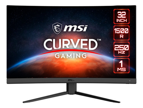 Monitor Curvo Gamer Msi G32c4xs 31.5  Fhd 250hz 1ms Hdr