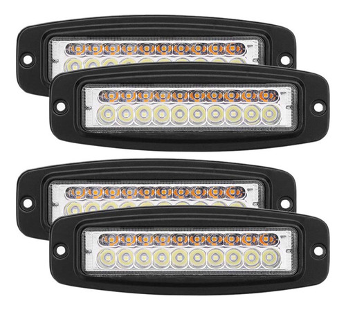 Barra De Luz De Trabajo Led Bicolor De 100 W, 4 Piezas, 7 Pu