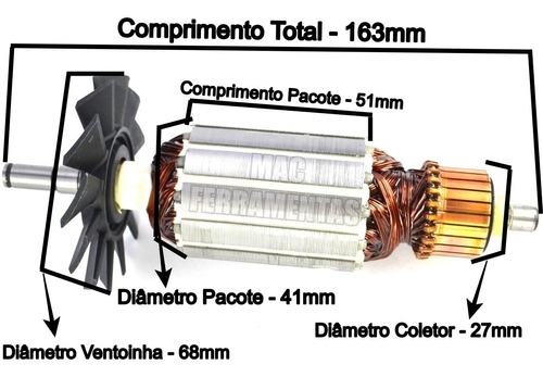 Induzido Rotor Serra Marmore Makita 4100nh 110v Com Garantia