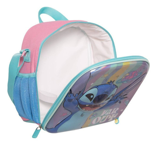 Lonchera Infantil Disney Stitch Ruz Con Correa Azul Acero