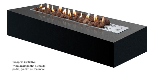 Lareira A Gás Linha Clássica C/chave Modelo Bella 120cm