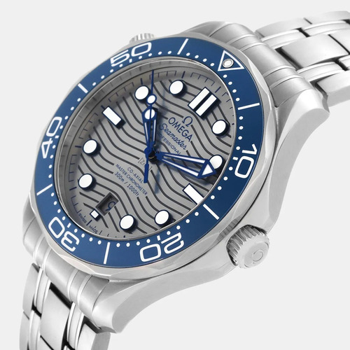 Relógio Seamaster Omega 007 Automático Aço Inox Prata Azul Cinza (Recondicionado)