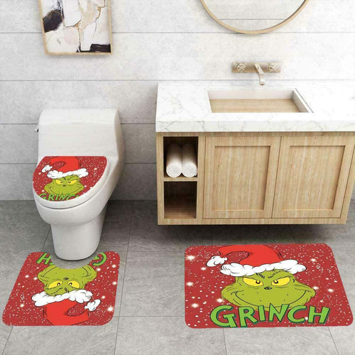 Ph Compatible Cortina De Ducha Navideña Grinch Con 12