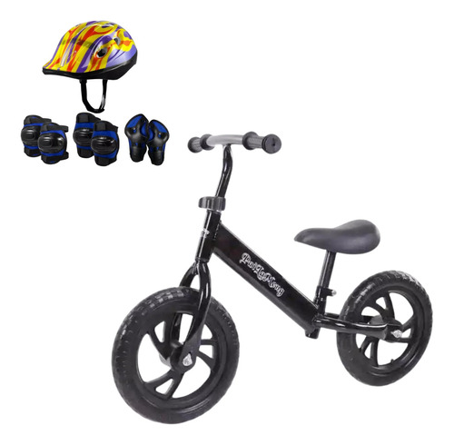 Kit Bici Sin Pedal Infantil Armada + Set De Proteccion 