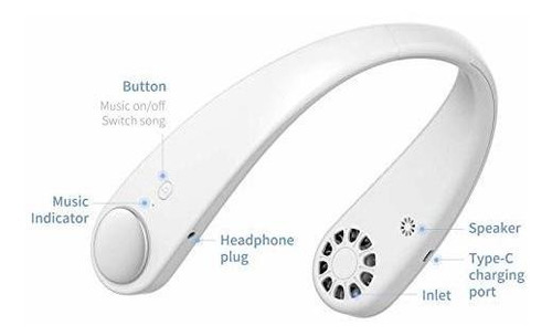 Ventilador Para Cuello 360 Grado Envolvente Sin Cuchilla