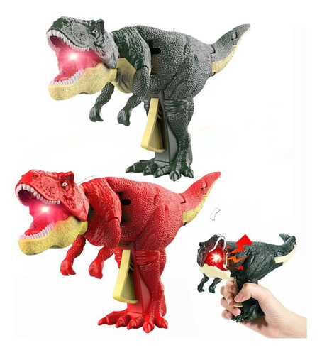 Juguetes De Dinosaurio De 2 Piezas Zazaza, Trigger T Rex