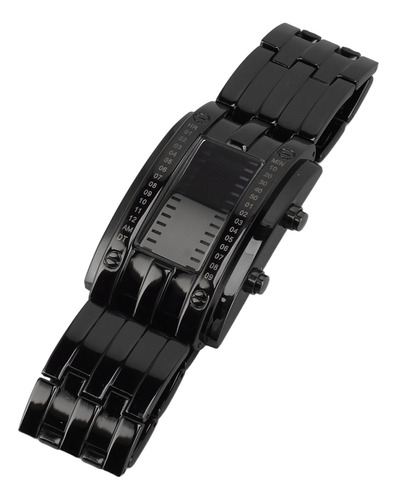 Reloj Digital Led Azul De Doble Línea, Aleación Binaria, Mod