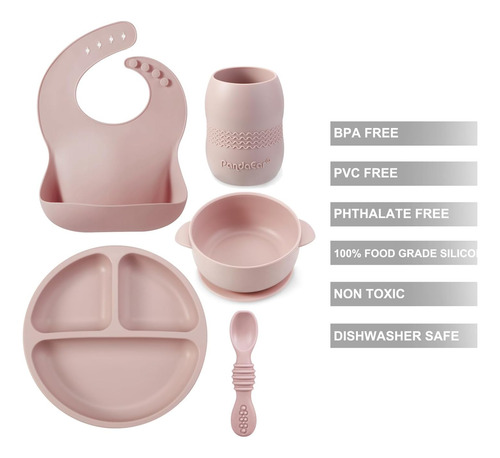 Set De Alimentación Para Bebés Pandaear De Silicona, Supleme
