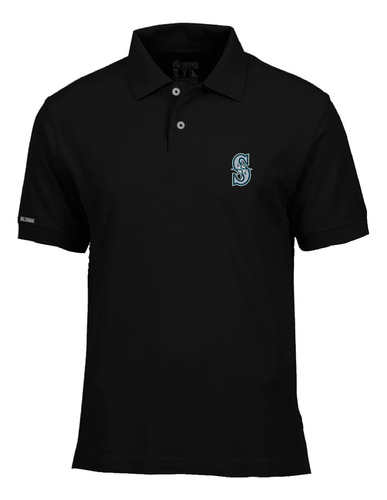 Camiseta Tipo Polo Seattle Mariners Logo Beisbol Deporte Php