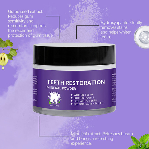 3 Peças De Creme Dental Branqueador Roxo Que Protege A Saúde