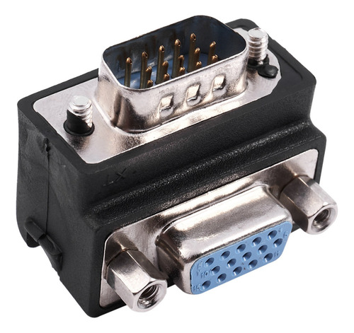 Adaptador De Ángulo Recto M/f Vga Macho A Hembra De 15 Pines