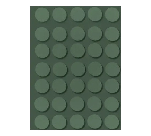 Kit C/ 12 Tapa Furos Adesivo Branco Texturizado Pvc 12mm Cor Verde Floresta