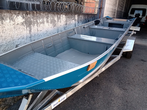 Barco 6m Aluminio Carreta Com Motor Hidea 15