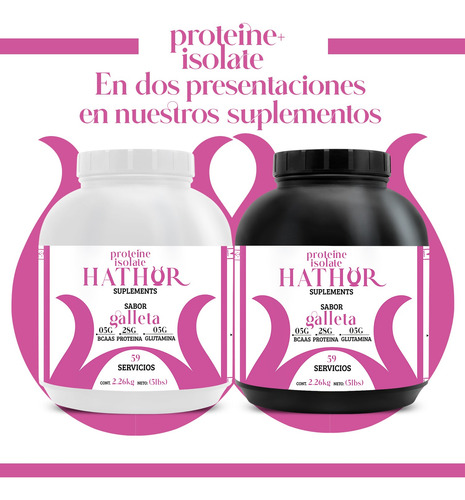 Proteína Hathor Suplemento 2.2kg 75 Servicios Varios Sabores Galleta