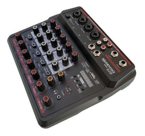 Mesa Som 6 Canais Mc6btbluetooth Usb Interface Live Ao Vivo
