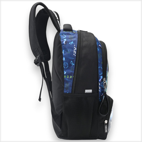 Mochila Skora Lets Play Escolar Reforzada Para Espalda Color Gamezone Diseño De La Tela Estampado